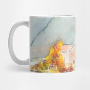 Hallstatt in autumn watercolor Mug